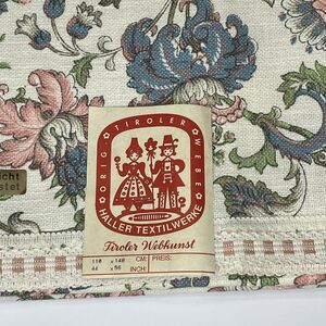 Vtg NOS Tiroler Webkunst Haller Floral Folk Fabric Tablecloth‎ 44X56 Austria MCM